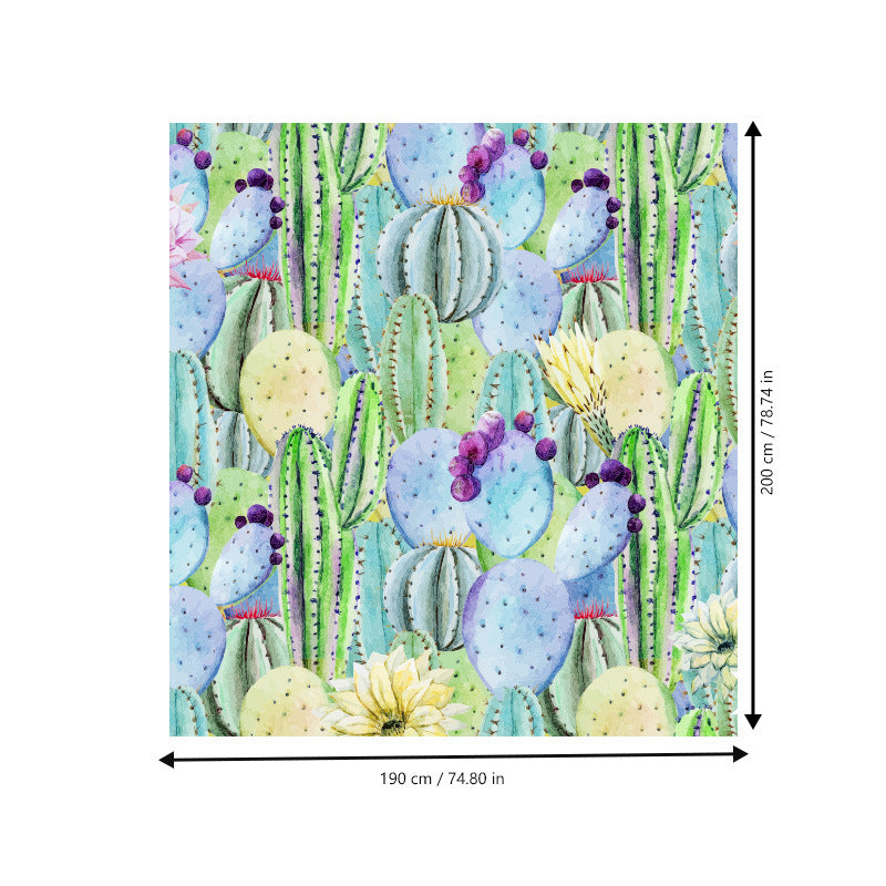 Beach blanket with floral cactus pattern LoungeYard — product view 2