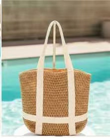 Trendy Woven Beach Bag LoungeYard — product view 2