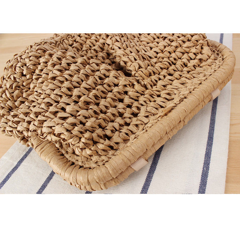 Handbag with Elegant Woven Design and High-Quality Chain Decoration LoungeYard — product view 2