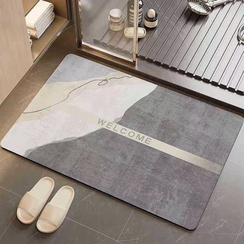 Geometric Pattern Bathroom Mat Bowlift — product view 7