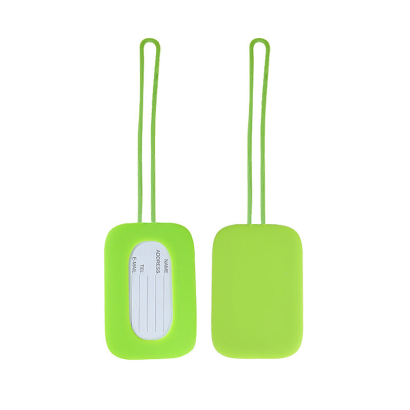 silicone luggage tag with ID window and elastic strap LoungeYard — product view 6