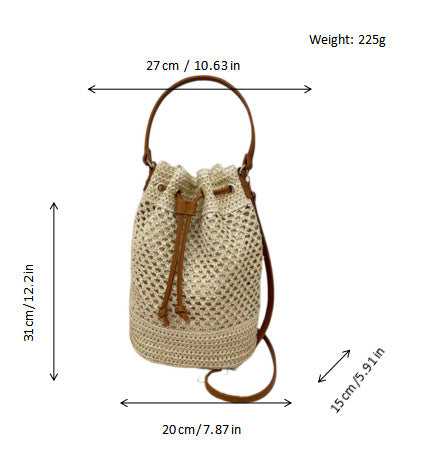 Light Macrame Tote Bag LoungeYard — product view 7