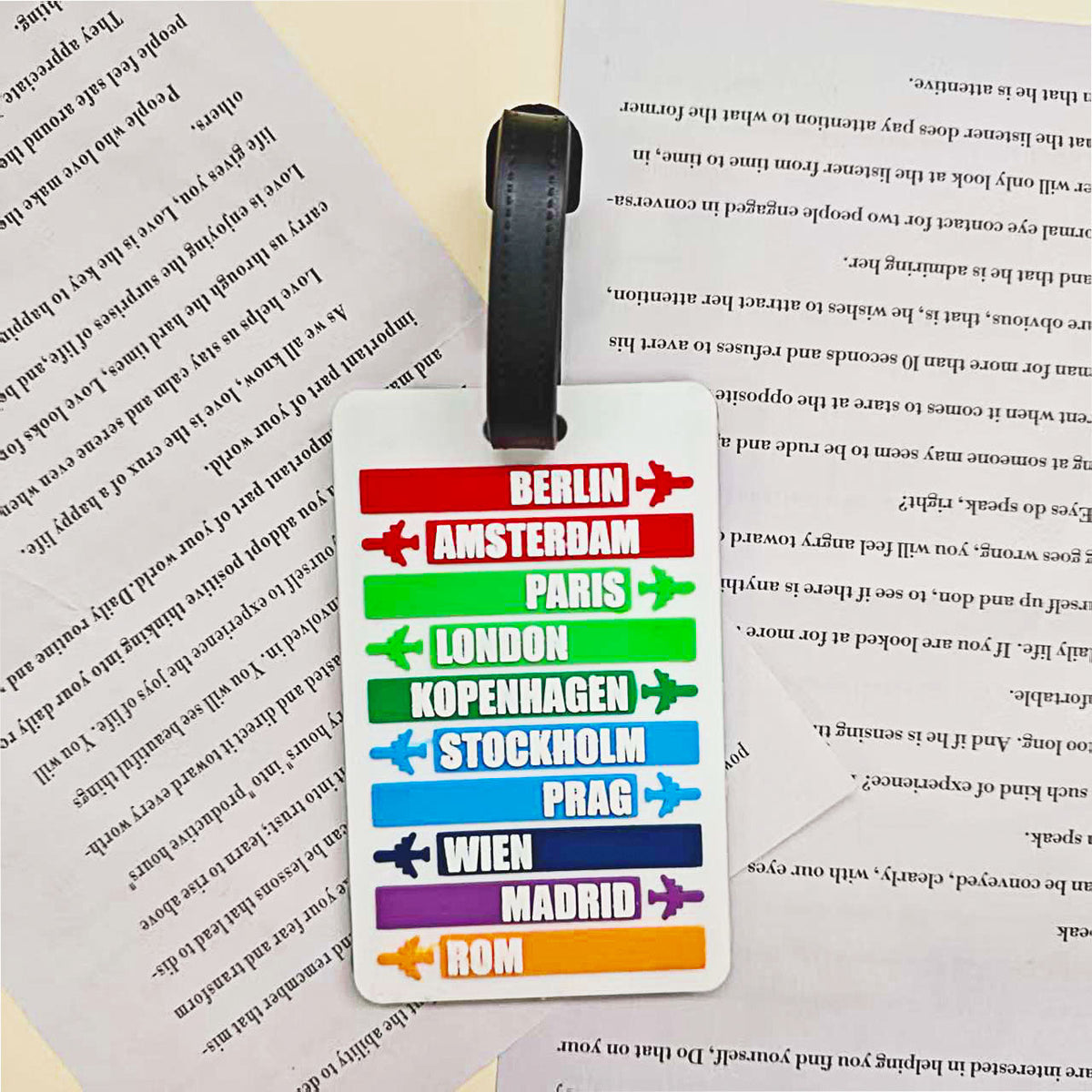 Unisex Travel-Themed Luggage Tag LoungeYard — product view 2