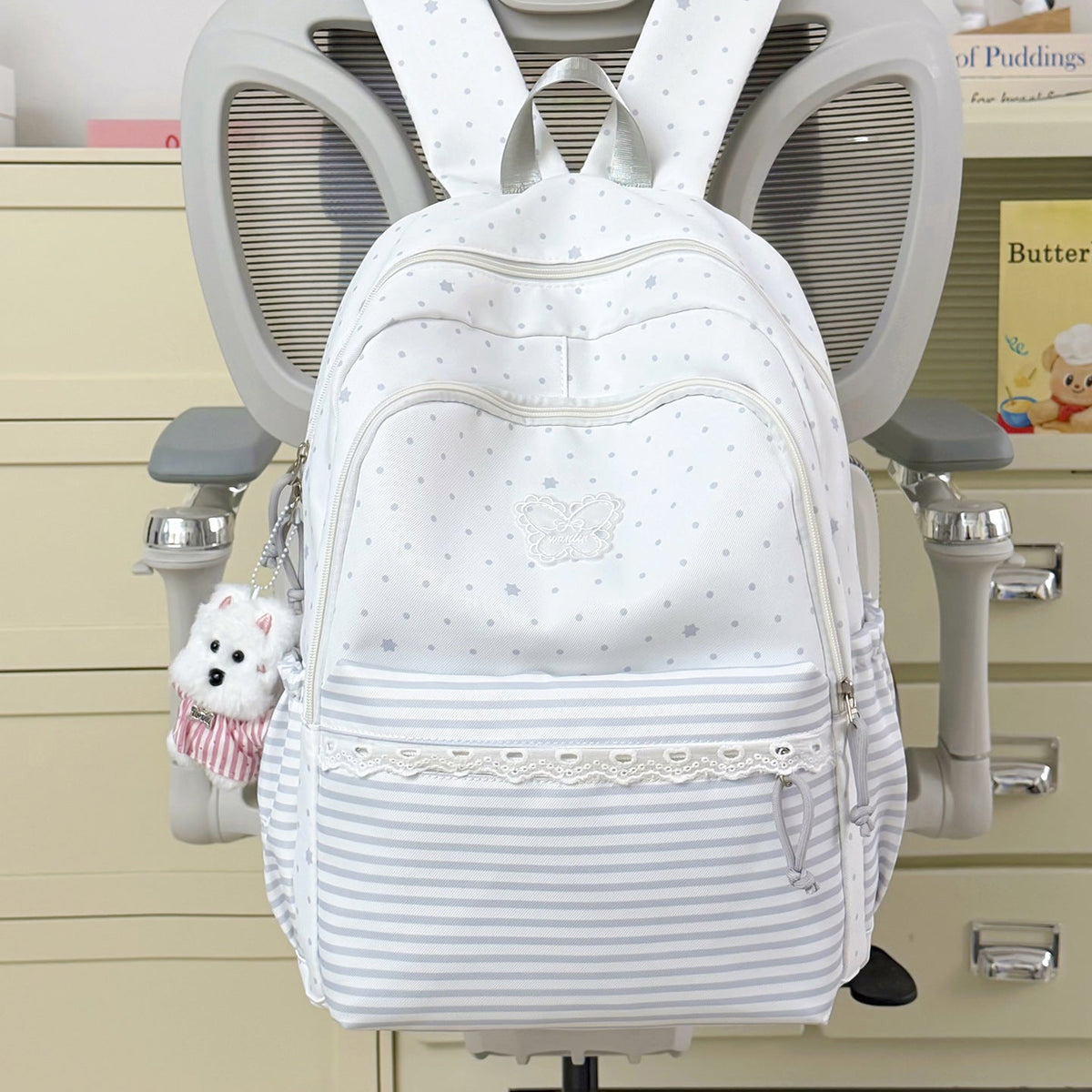Playful Bunny-Ear Design School Backpack LoungeYard — product view 7