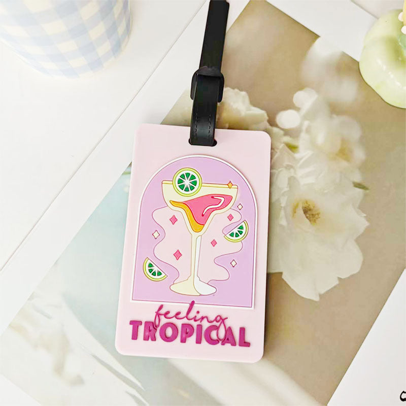 Unisex Tropical-Themed Luggage Identifier LoungeYard — product view 1