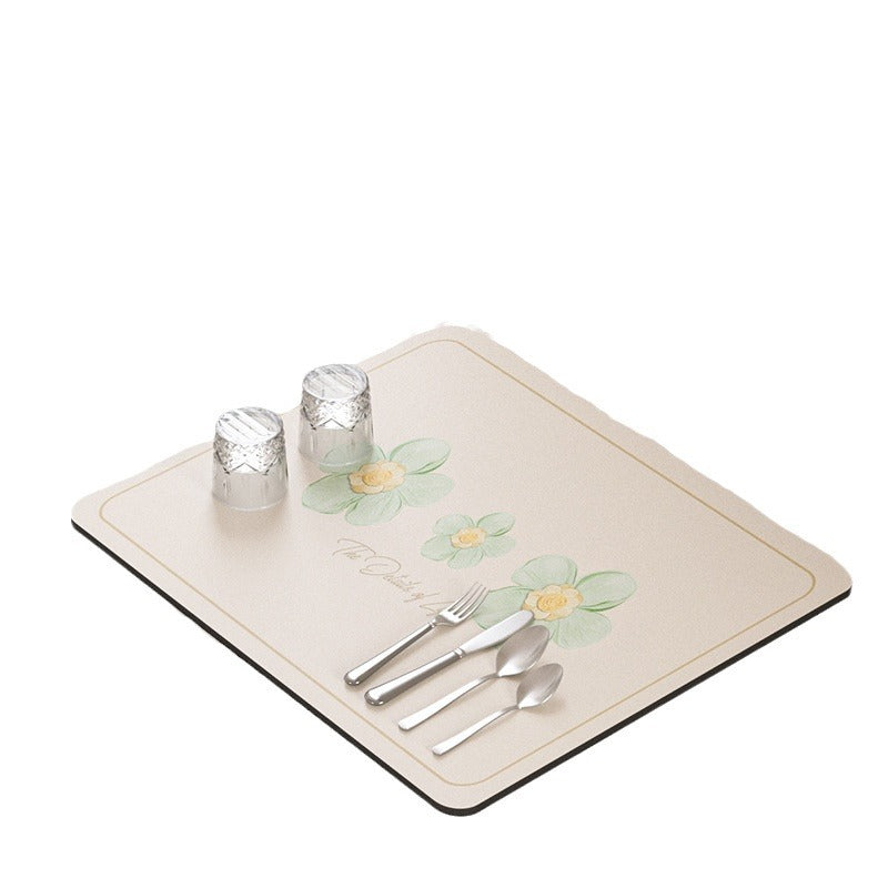 Floral Design Kitchen Drying Mat — product view 5