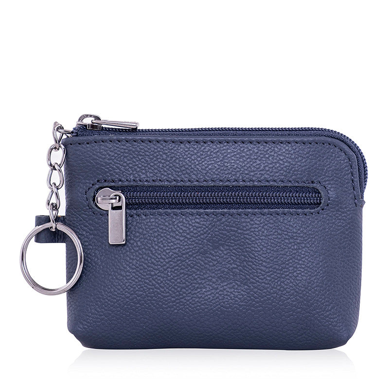 Compact Leather Zippered Cardholder LoungeYard — product view 6