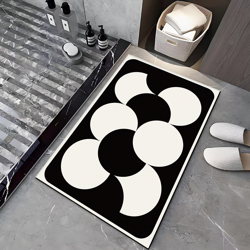 Modern Abstract Design Bath Mat — product view 1
