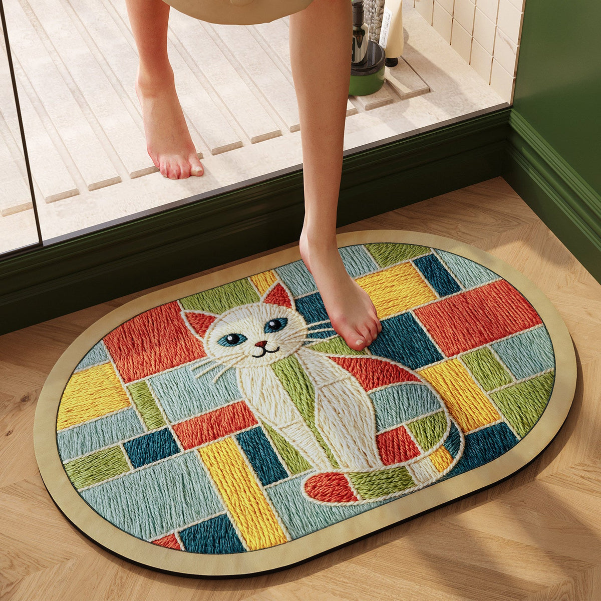 Textured Reversible Bath Rug — product view 7