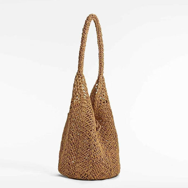 Hand-crocheted tote with deep slit LoungeYard — product view 5