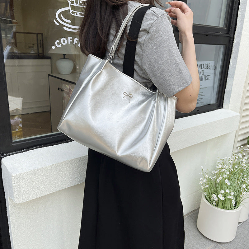 Elegant Glossy Hobo Handbag LoungeYard — product view 2
