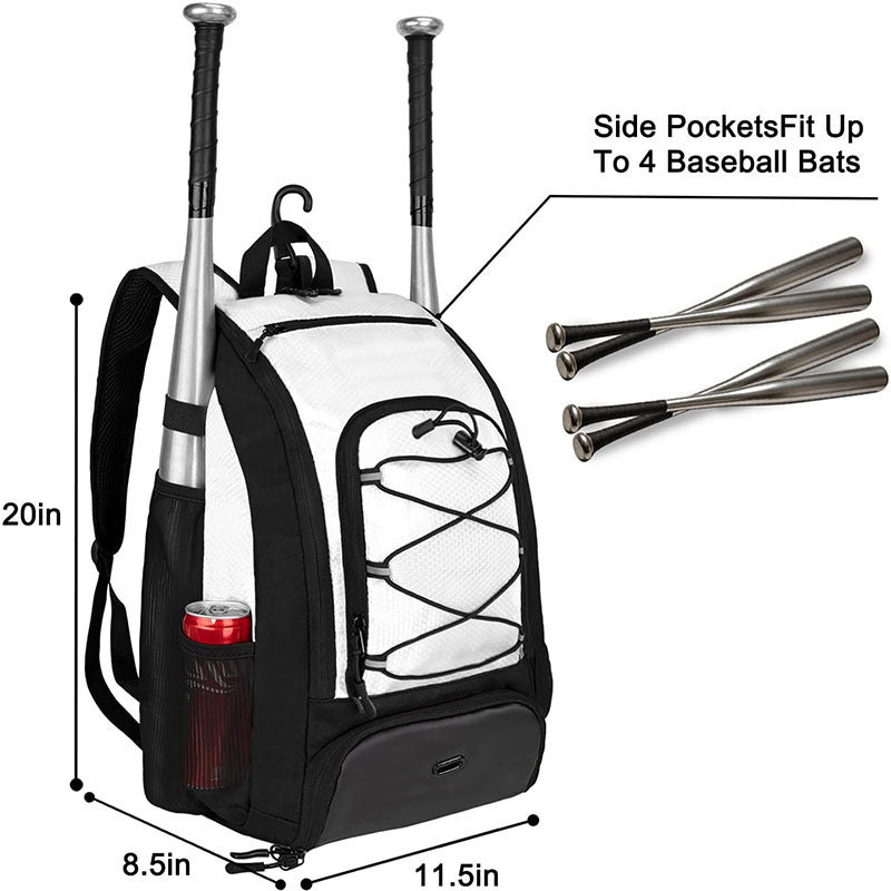 Multi-Compartment Baseball Gear Backpack LoungeYard — product view 3