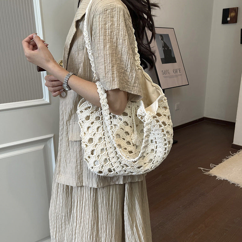 Handmade Macrame Shoulder Bag LoungeYard — product view 4