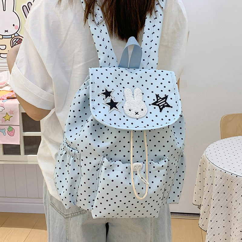Cute Animal-Themed Polka Dot Backpack LoungeYard — product view 3