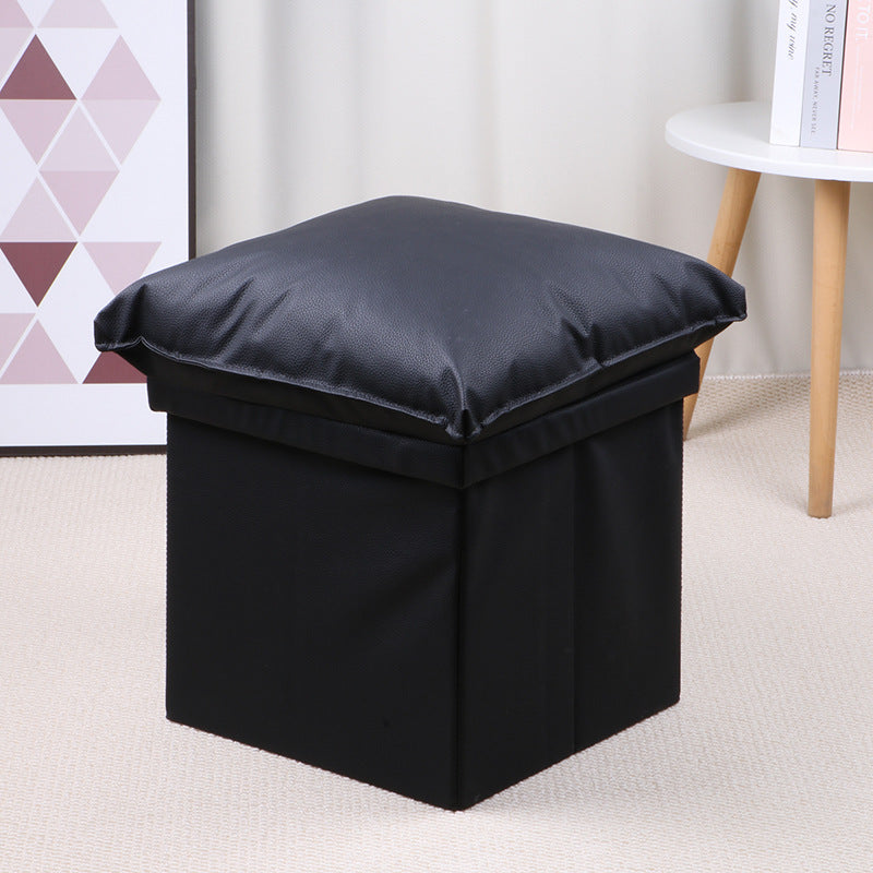 Plush Square Storage Stool Bowlift — product view 6