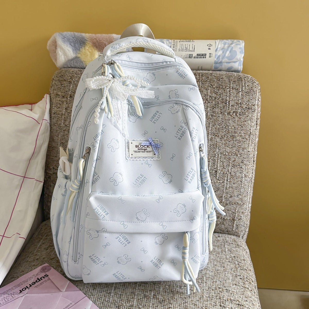 Cute Cartoon Graphic Design Backpack LoungeYard — product view 7