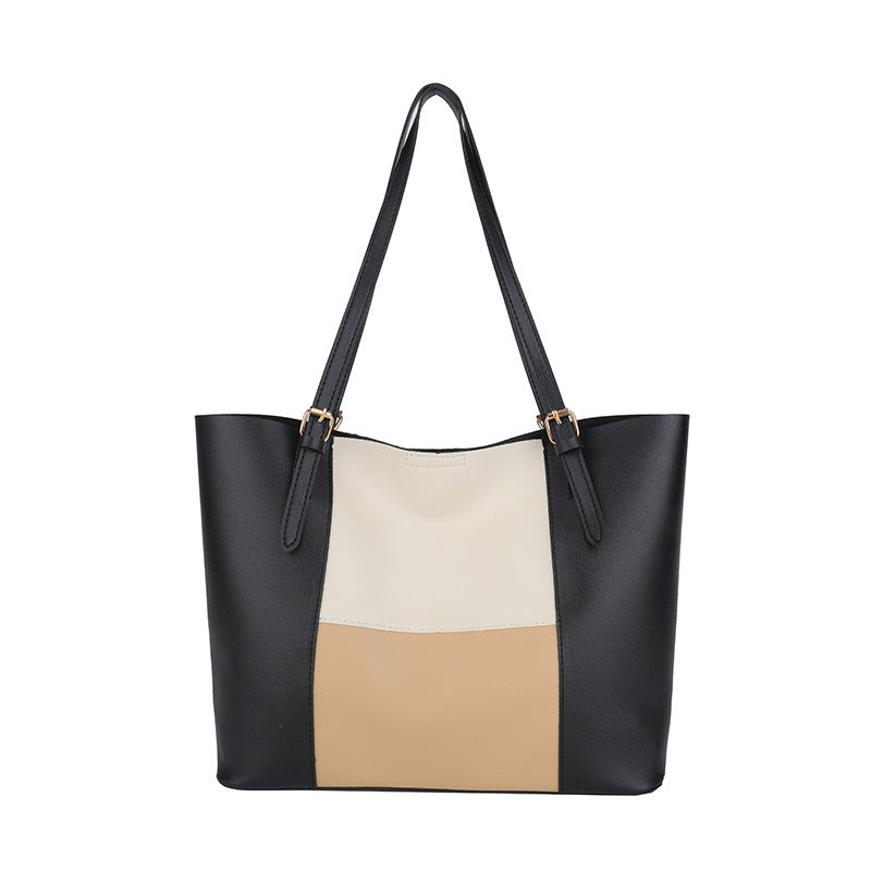 Versatile Color Block Tote Bag LoungeYard — product view 5