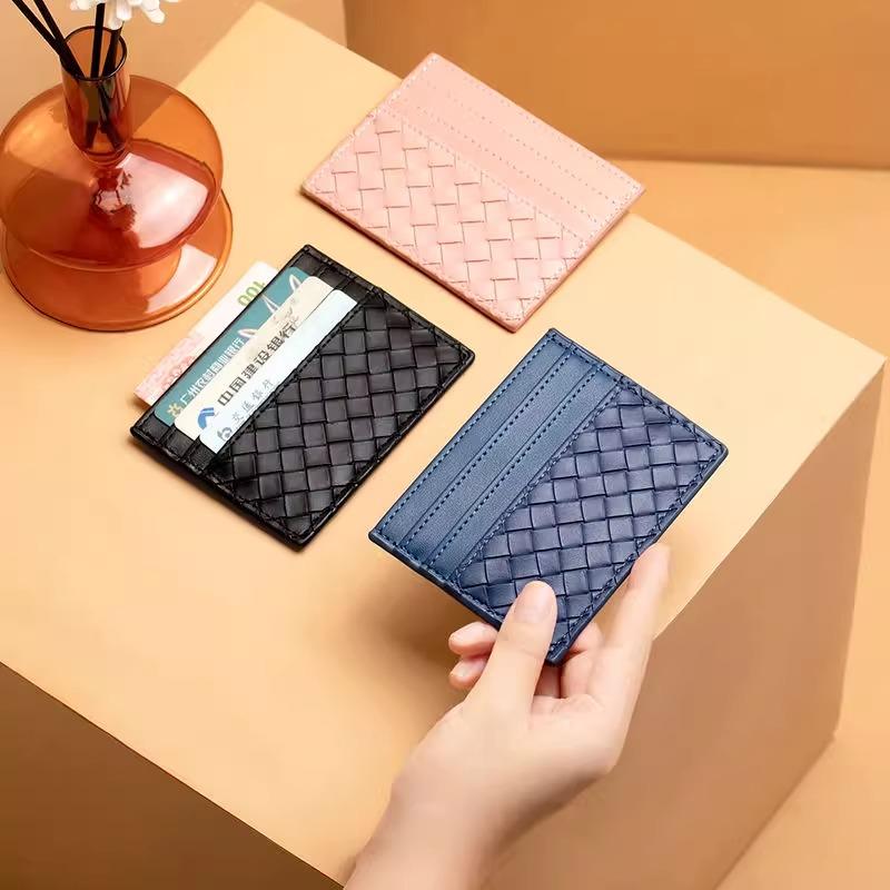 Woven Leather Card Holder LoungeYard — product view 2