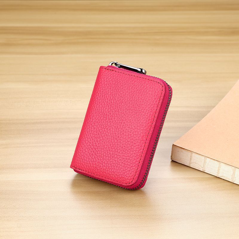 Stylish Zippered Leather Card Holder LoungeYard — product view 6