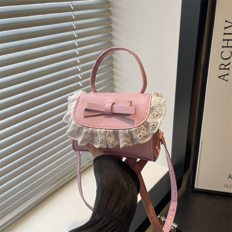 Elegant Ruffled Bow Crossbody Handbag LoungeYard — product view 3
