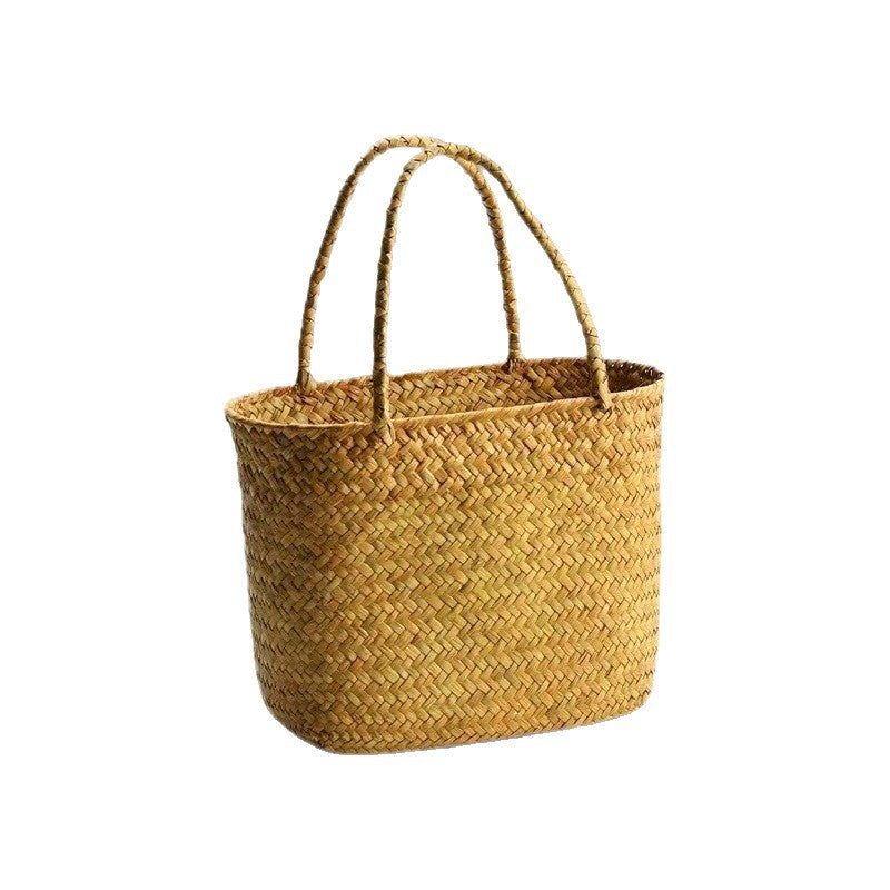 Women's Natural Woven Tote LoungeYard — product view 4