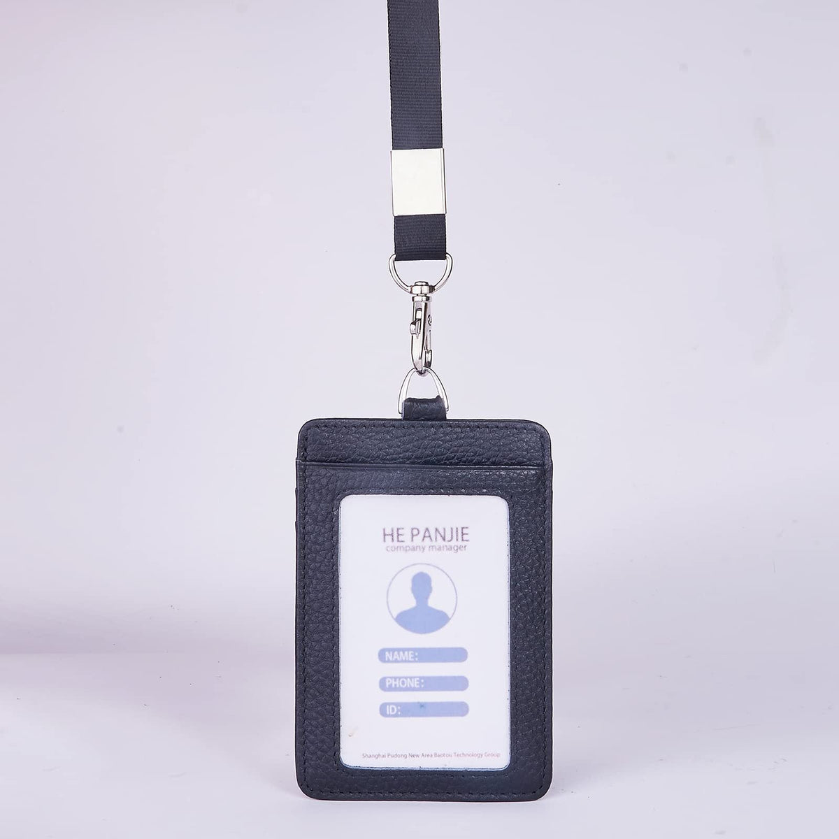 Versatile RFID-Blocking Leather ID Card Holder LoungeYard — product view 3