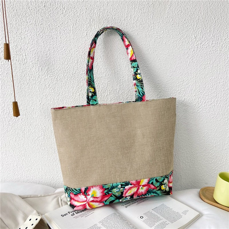 Geometric Patterned Beach Tote — product view 4