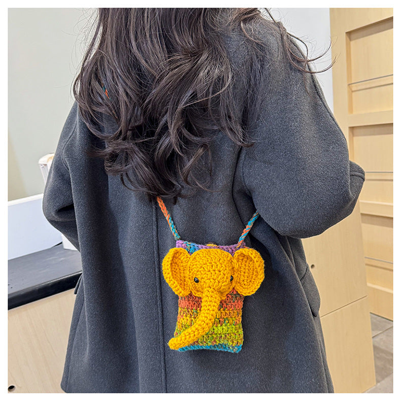 Elephant-Themed Crochet Mini Bag — product view 1