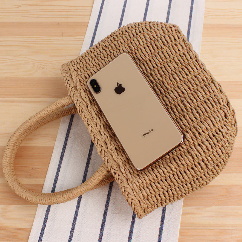 Braided Beach Bag In Modern Design LoungeYard — product view 3