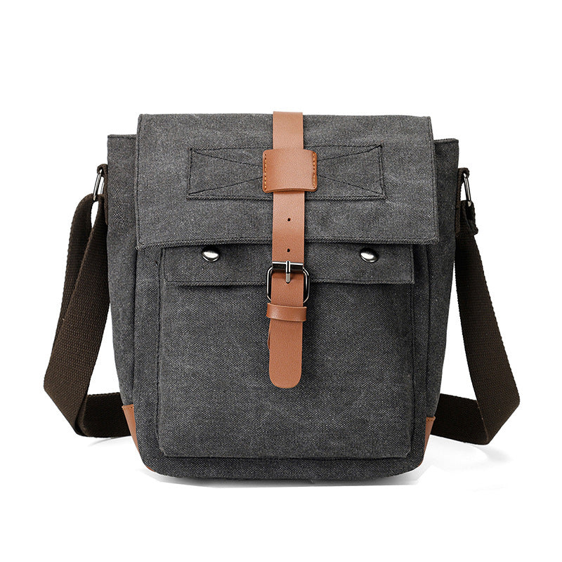 Vintage-Inspired Canvas Messenger Bag LoungeYard — product view 3