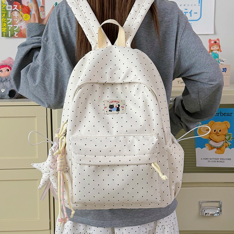 Cute Polka-Dot Backpack LoungeYard — product view 3