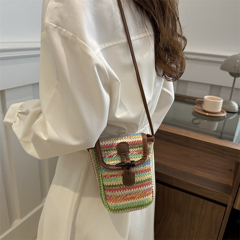 Colorful Woven Crossbody Bag LoungeYard — product view 3