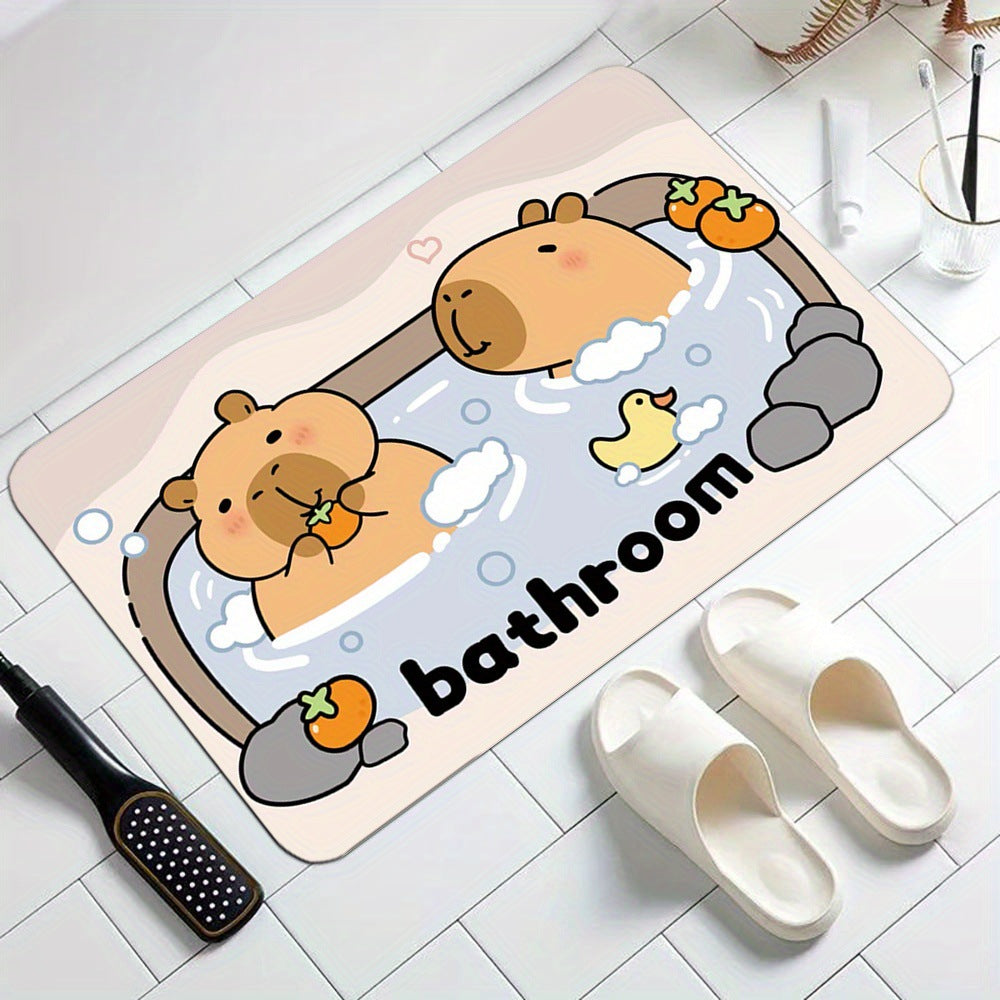 Playful Cartoon Bathroom Mat Bowlift — product view 6
