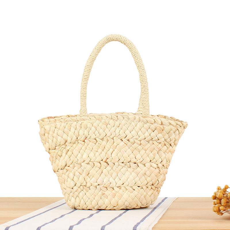 Braided Bast Tote Bag with Unusual Design LoungeYard — product view 5
