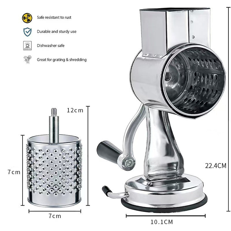 Rotary Multi-Drum Manual Grater and Slicer — product view 2