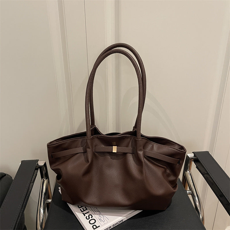 Premium Soft Leather Handheld Tote Bag LoungeYard — product view 7