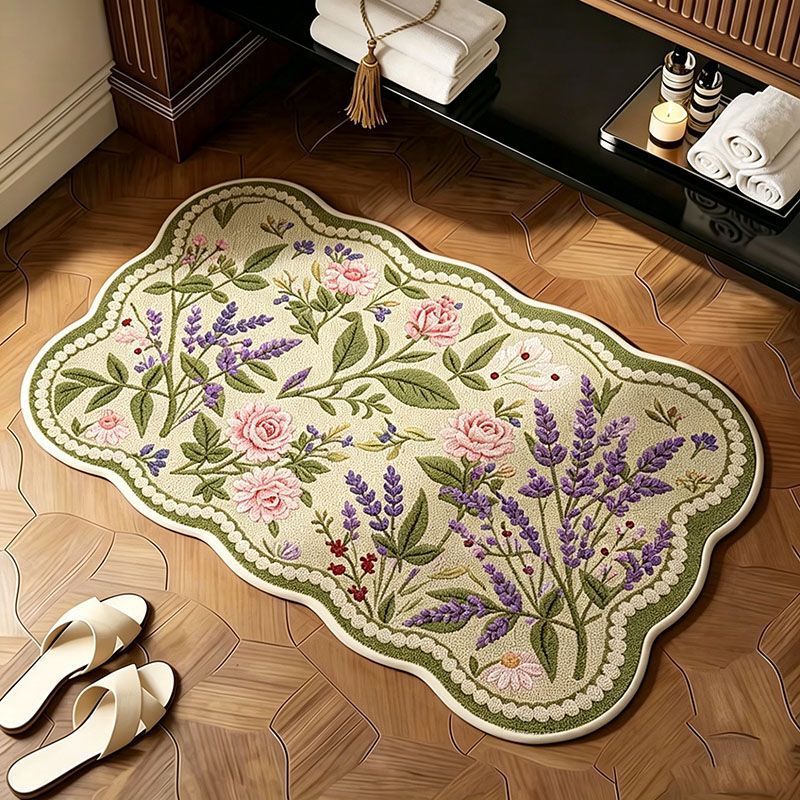 Floral Patterned Memory Foam Bath Mat — product view 5