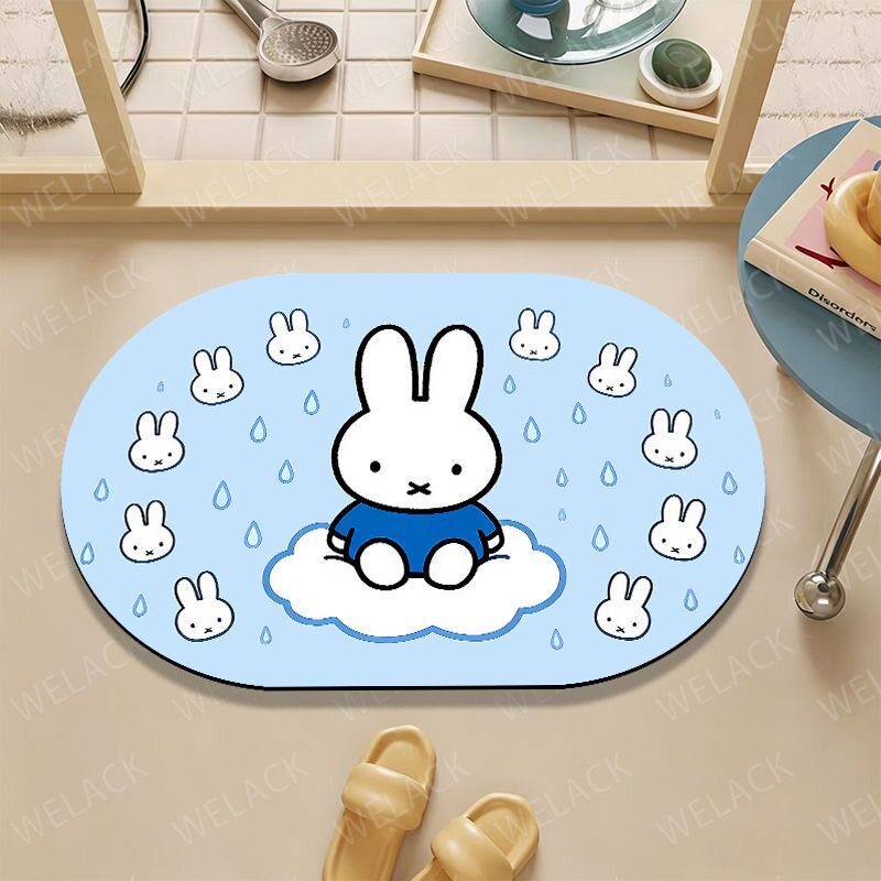 Playful Bunny-Themed Soft Plush Bath Mat — product view 4