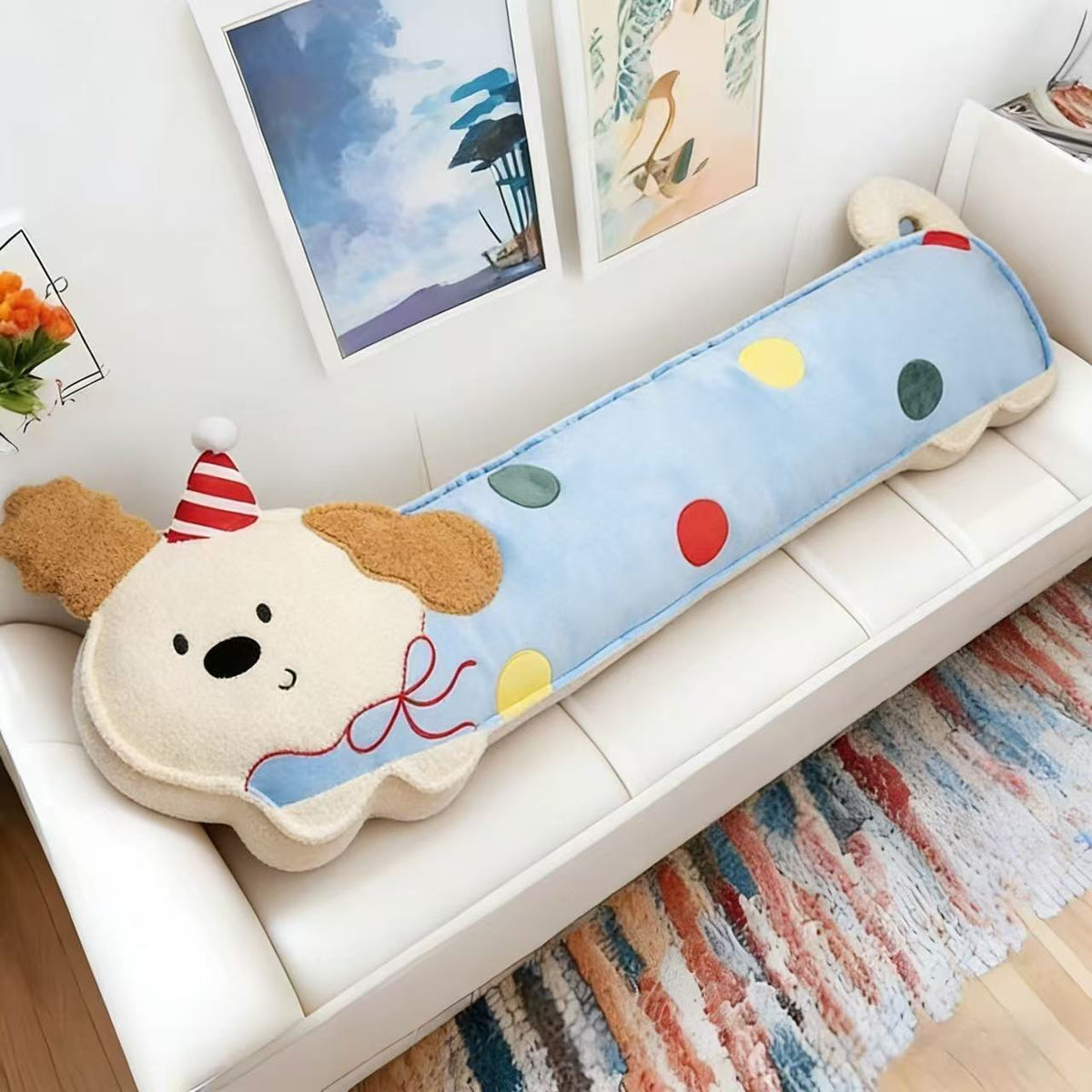 Oversized cuddly dog body pillow — product view 3
