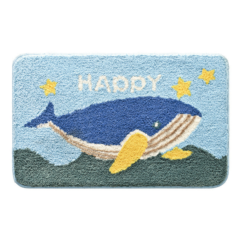 Floral Patterned Bath Mat Bowlift — product view 1