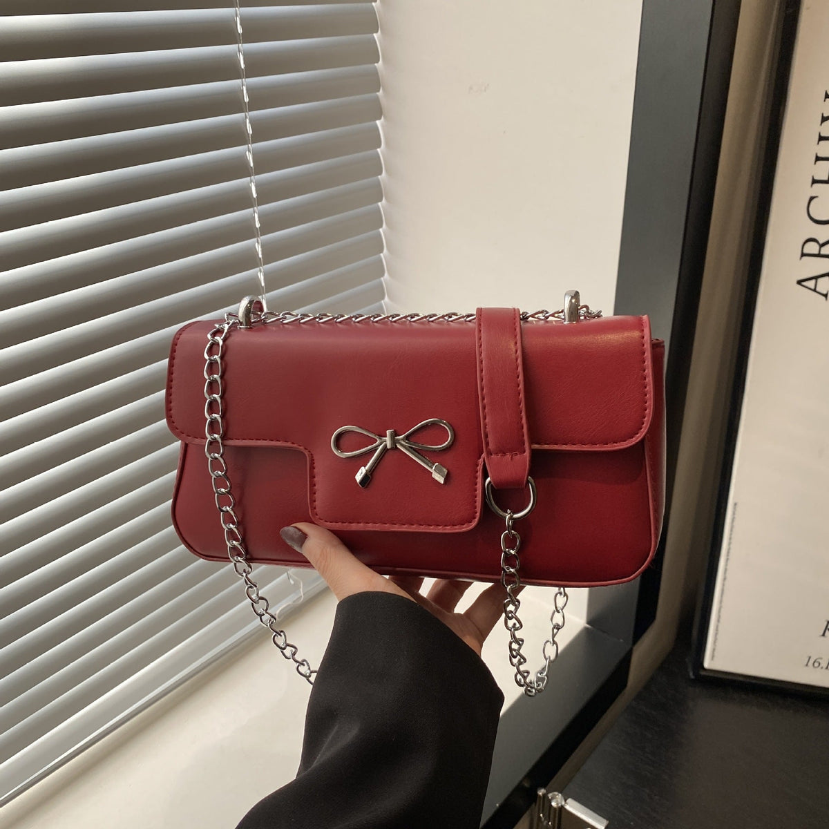 Elegant Bow Accent Crossbody Bag LoungeYard — product view 1