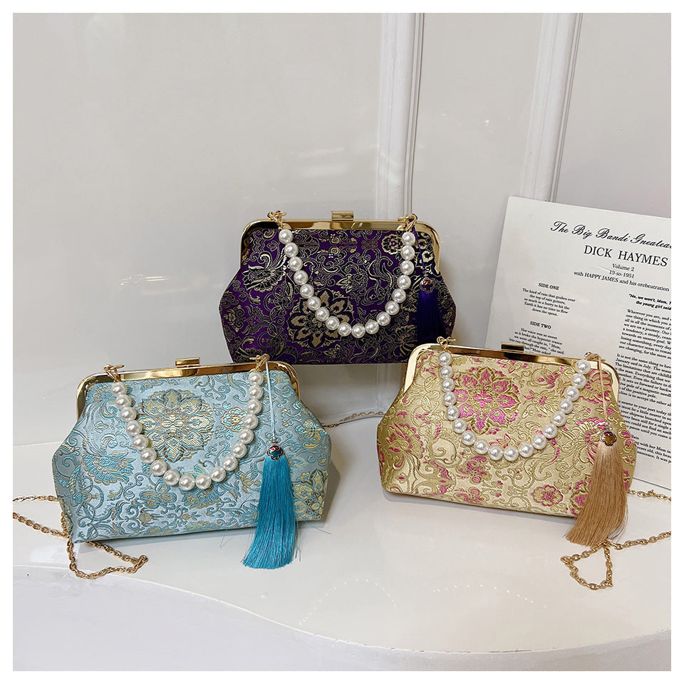 Vintage Silk Evening Handbag — product view 4