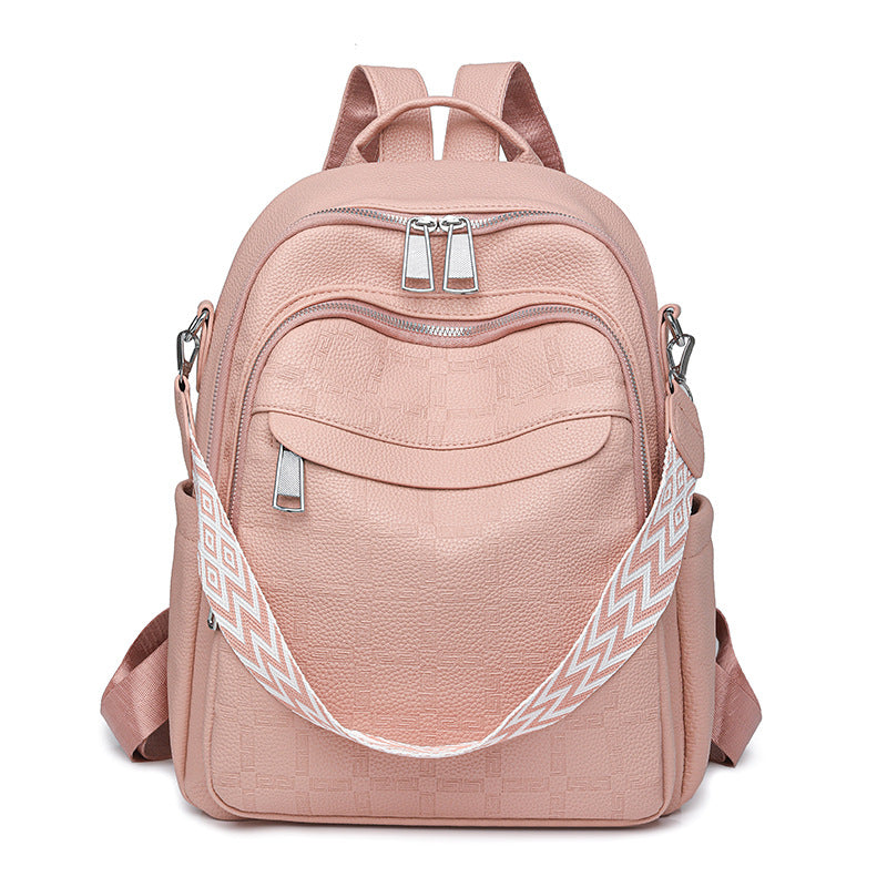 Versatile Textured Backpack with Multiple Compartts LoungeYard — product view 6