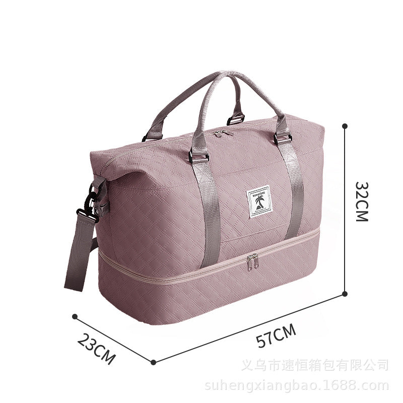 Spacious Quilted Travel Duffel Bag LoungeYard — product view 5