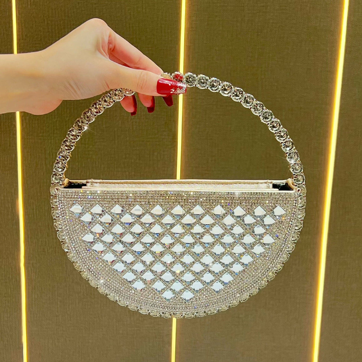 Rhinestone-Studded Clutch — product view 6