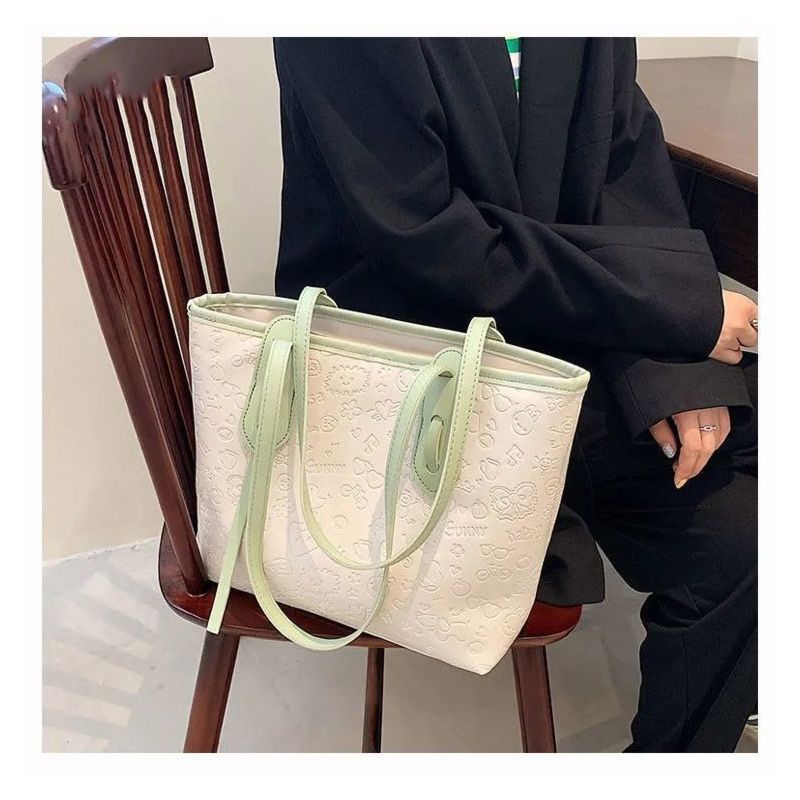 Embossed Pattern Shoulder Tote LoungeYard — product view 7