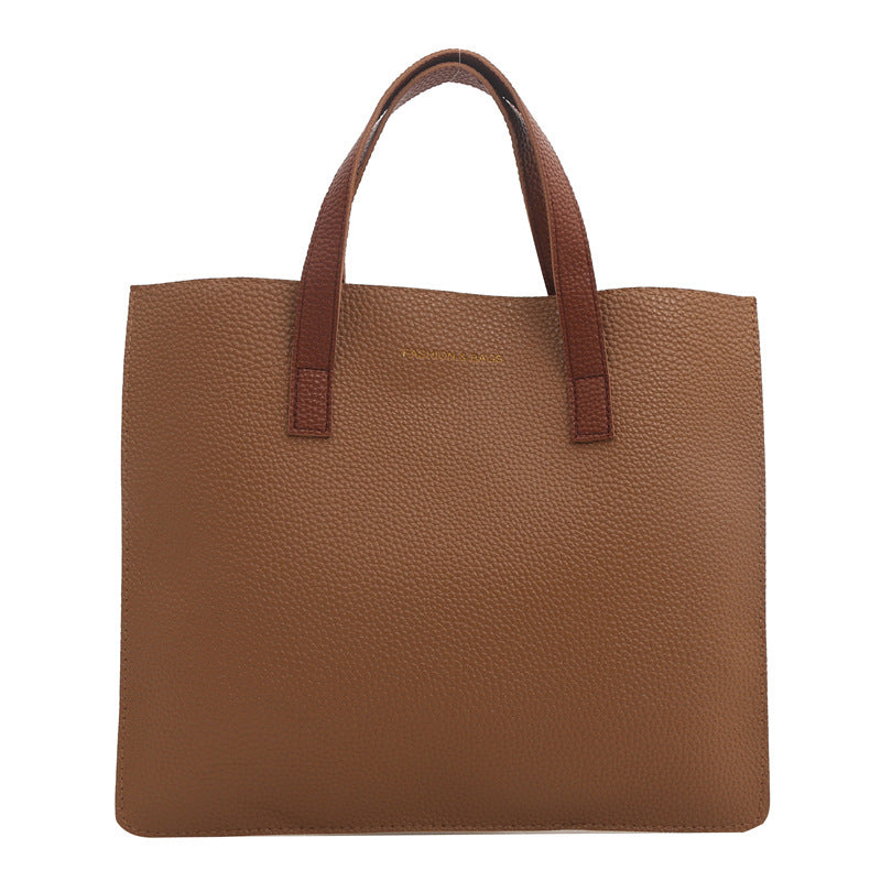 Elegant Textured Leather Tote Bag — product view 1