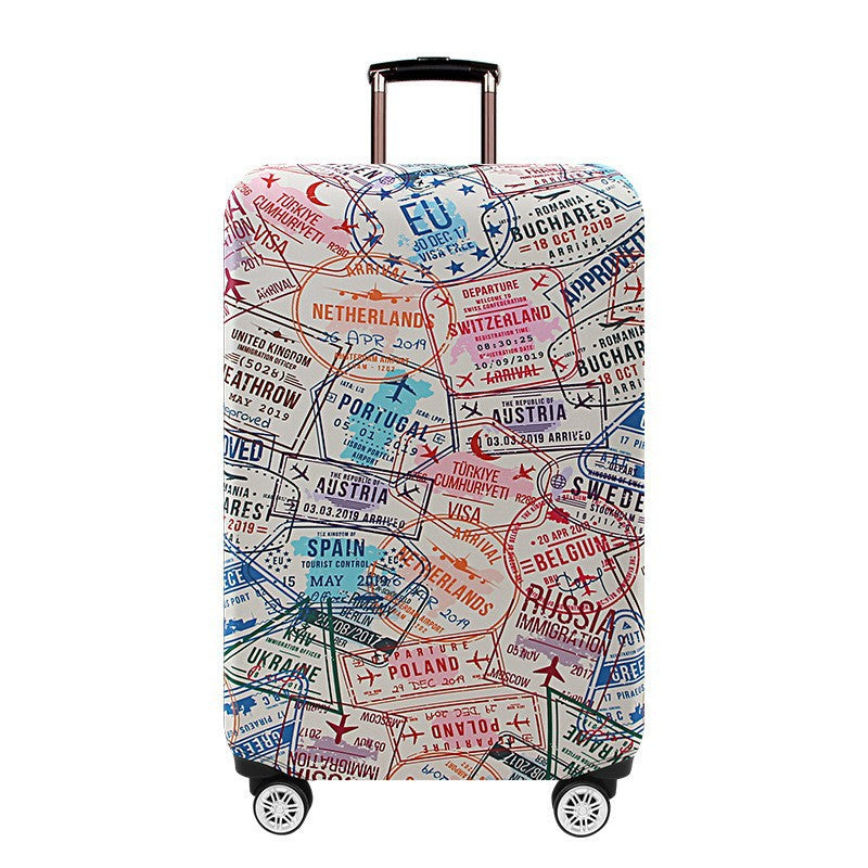 Hard-Shell Trolley with Marble Print and Telescopic Handle — product view 7