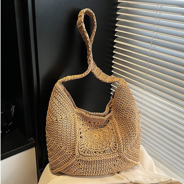 Handcrafted Macrame Tote Bag with Unique Pattern LoungeYard — product view 4