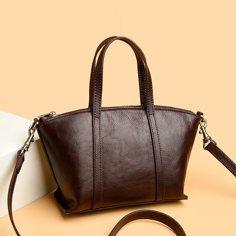 Textured Leather Handbag LoungeYard — product view 2